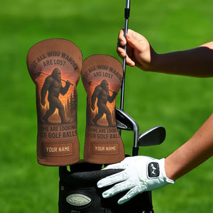 Bigfoot Not All Who Wander Are Lost Golf Head Cover - View 4