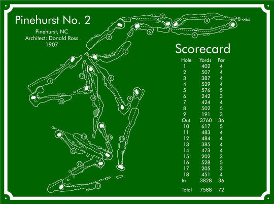 Custom Pinehurst No. 2 Golf Course Map, Golf Art, Golf Wood Sign, Gift For Golfers