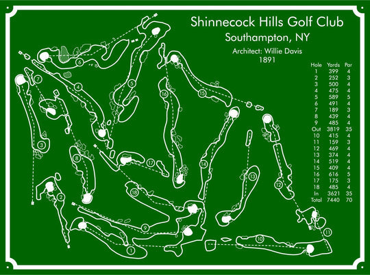Custom Shinnecock Hills Golf Course Map, Golf Art, Golf Wood Sign, Gift For Golfers