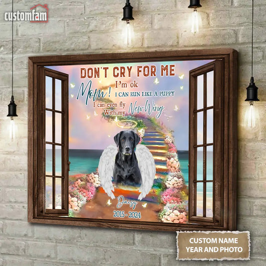 Personalized Photo Canvas Prints - Dog Loss Gifts, Pet Memorial Gifts, Dog Sympathy -  Don't Cry For Me