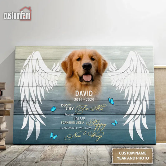 Personalized Photo Canvas Prints, Pet Memorial Gifts For Dog Lovers, Dog Loss Gift, Memorial Pet Photo Gifts, Don't Cry For Me Canvas