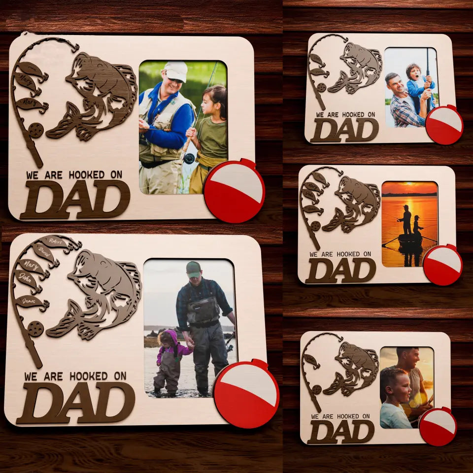 Personalized Dad And Son Fishing Photo Frame, Father’s Day Gift, Dad Photo Frame, Gifts For Dad