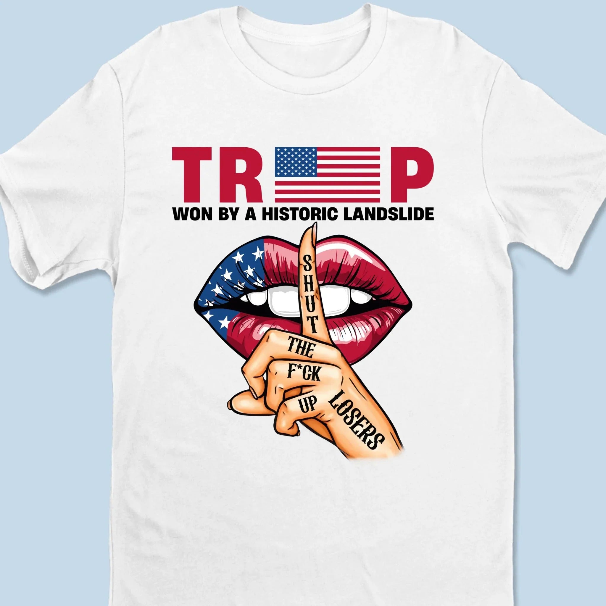 Won By A Historic Landslide US Patriotic Pride Unisex T-shirt, Trump Gift