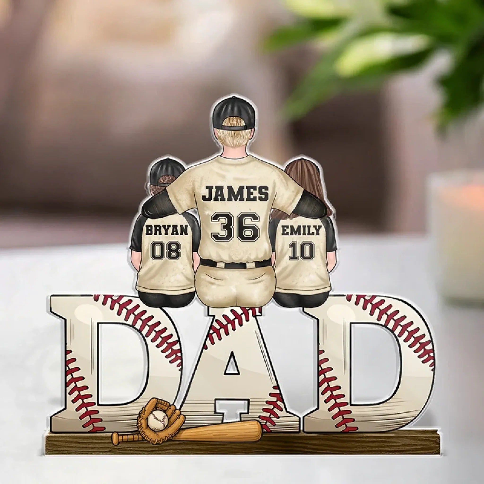 Custom Shaped 2-Layered Wooden Plaque, Gifts For Sports Lovers, Father's Day Gift