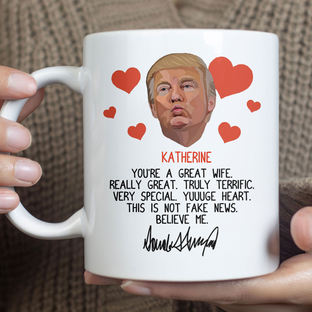 Trump2024 You're Great Husband, Valentine's Day Mug, Valentine's Day Gifts