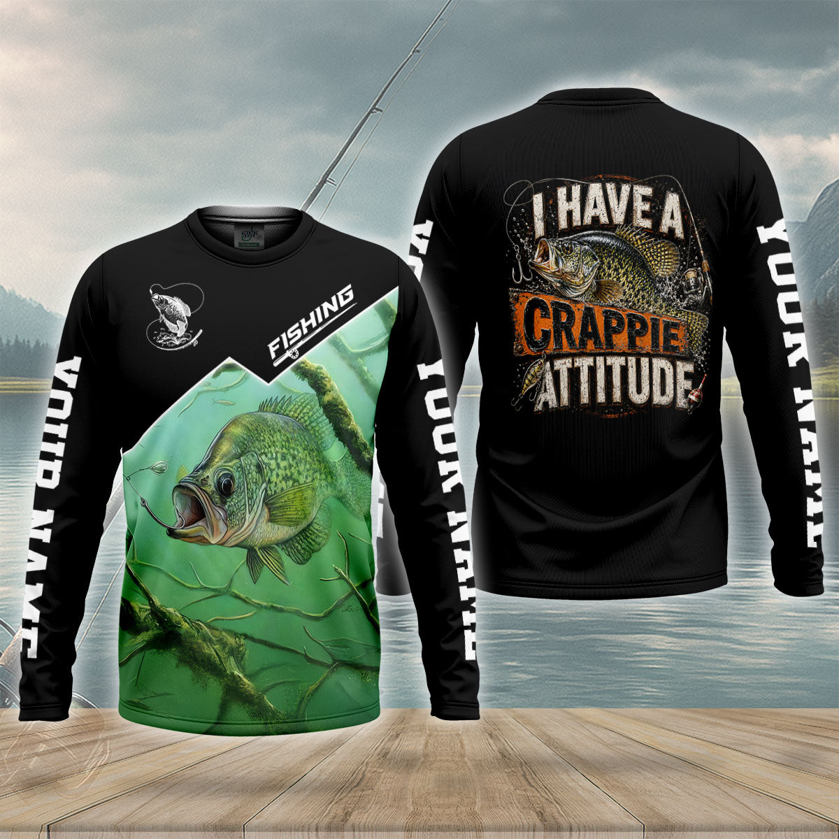 I Have A Crappie Attitude UPF Shirt, Long Sleeve Fishing Shirt, Fishing Shirts For Men
