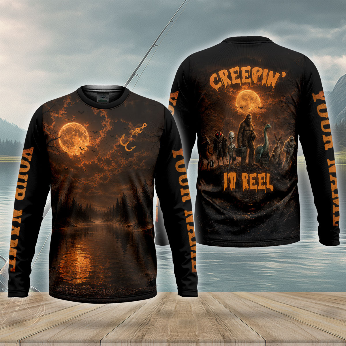 Born To Fish Forced To Work UPF Shirt, Long Sleeve Fishing Shirt, Fishing Shirts For Men