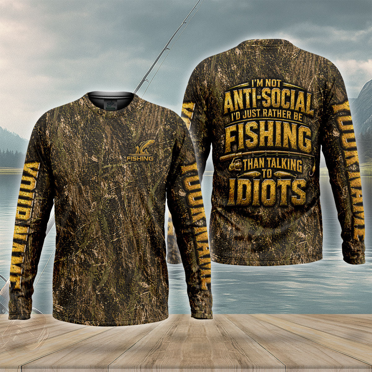 Rather Be Fishing Than Talking To Idiots UPF Shirt, Fishing Shirt For Men, Mens Fishing Shirt