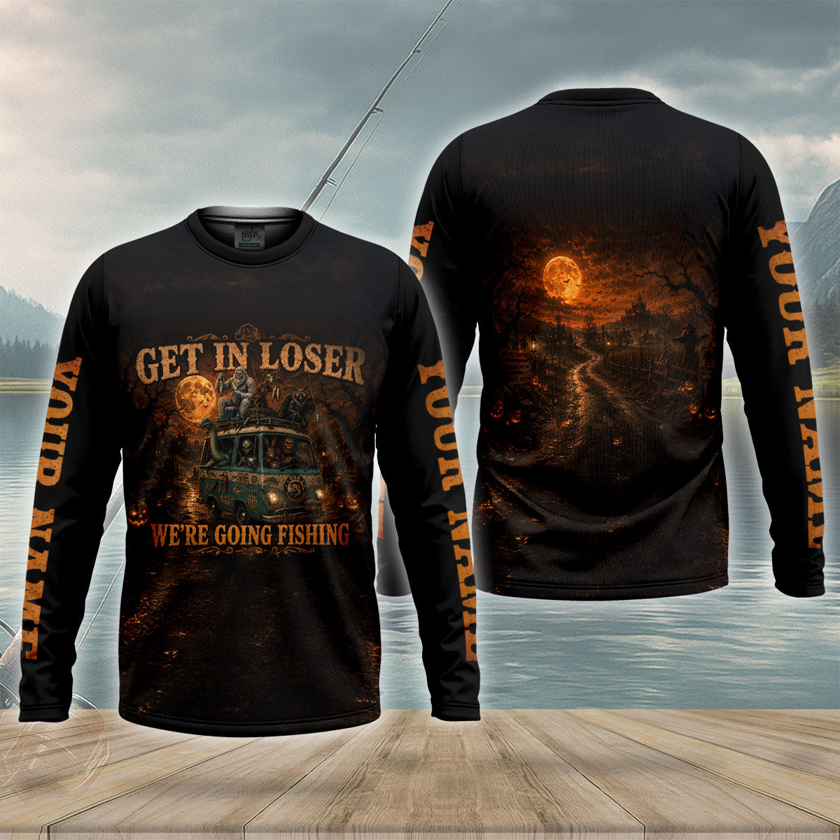 Get In Loser Were Going Fishing Halloween UPF Shirt, Funny Fishing Shirt, Mens Shirt