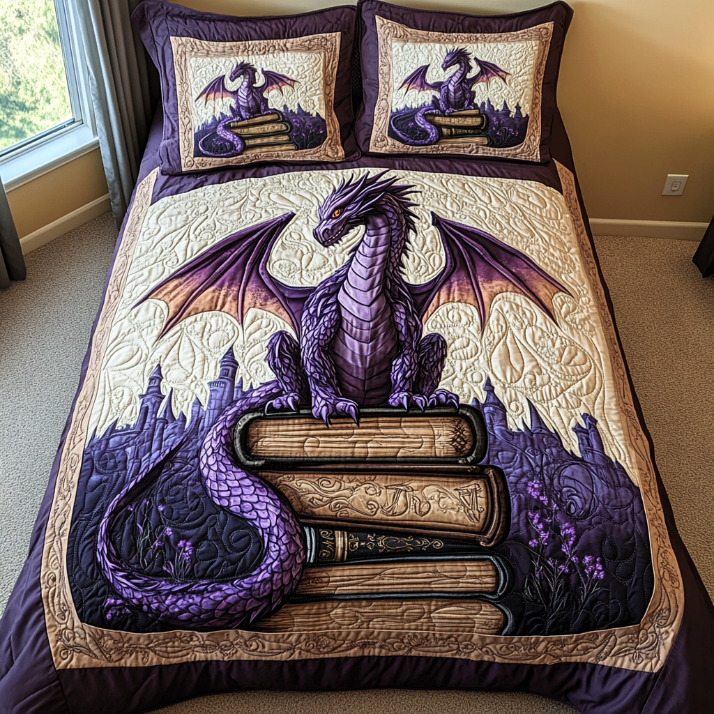 Ancient Watcher Quilted Bedding Set Lightweight Quilt Set Mothers Day Gift