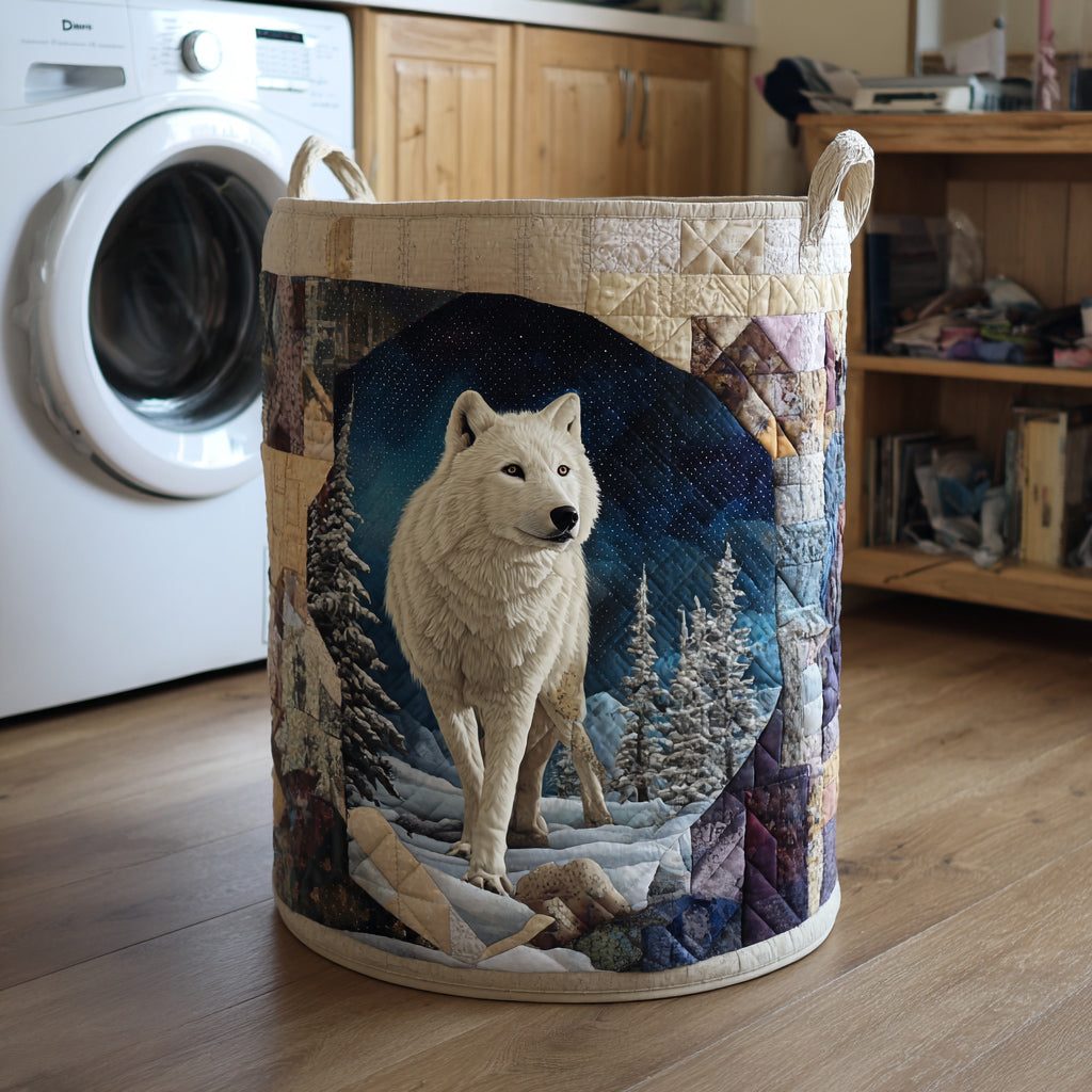 Arctic Wolf Spirit Laundry Basket Laundry Gifts, Housewarming Gift Ideas, Mother's Day Gifts