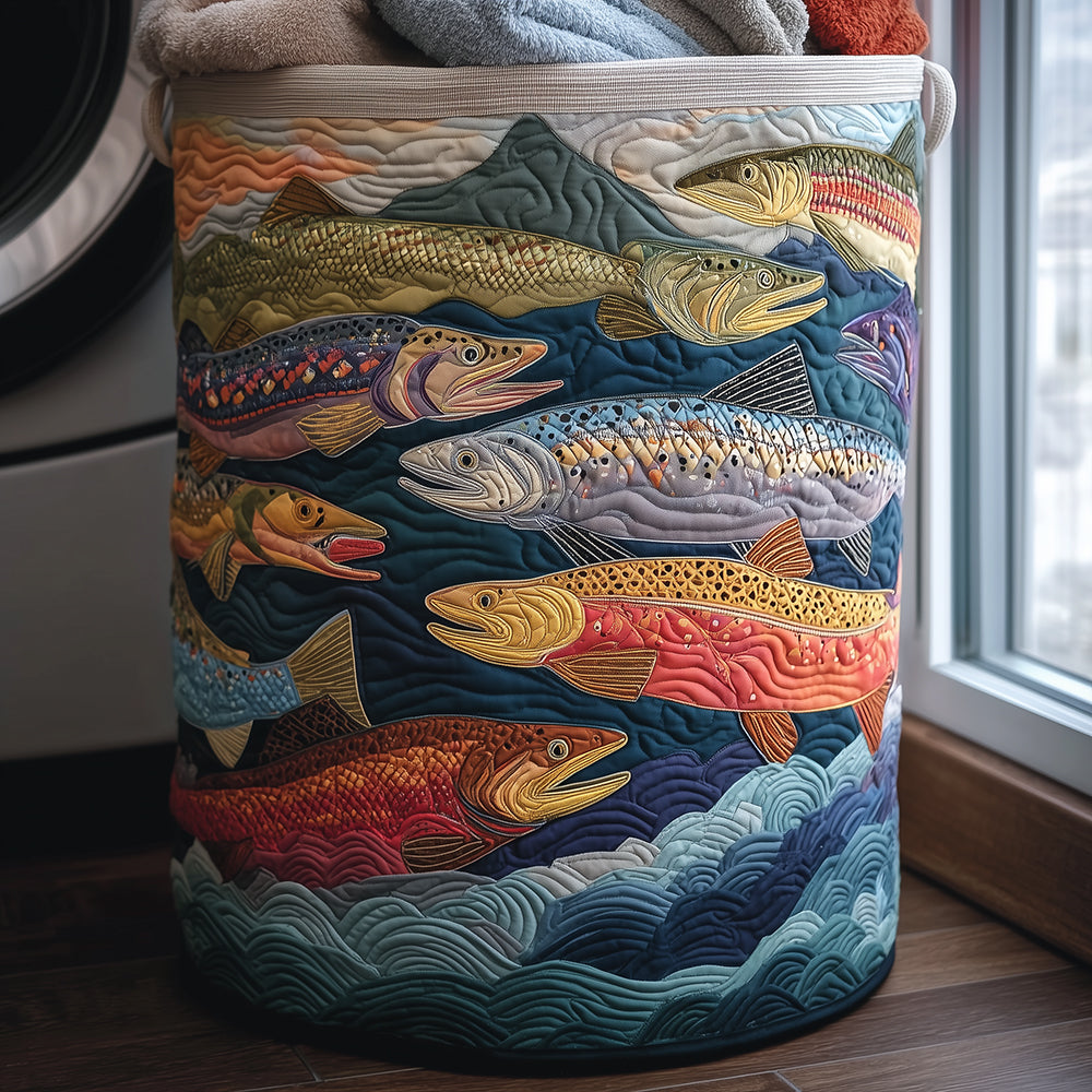 Artistic Fish Laundry Basket Laundry Gifts, Housewarming Gift Ideas, Mother's Day Gifts