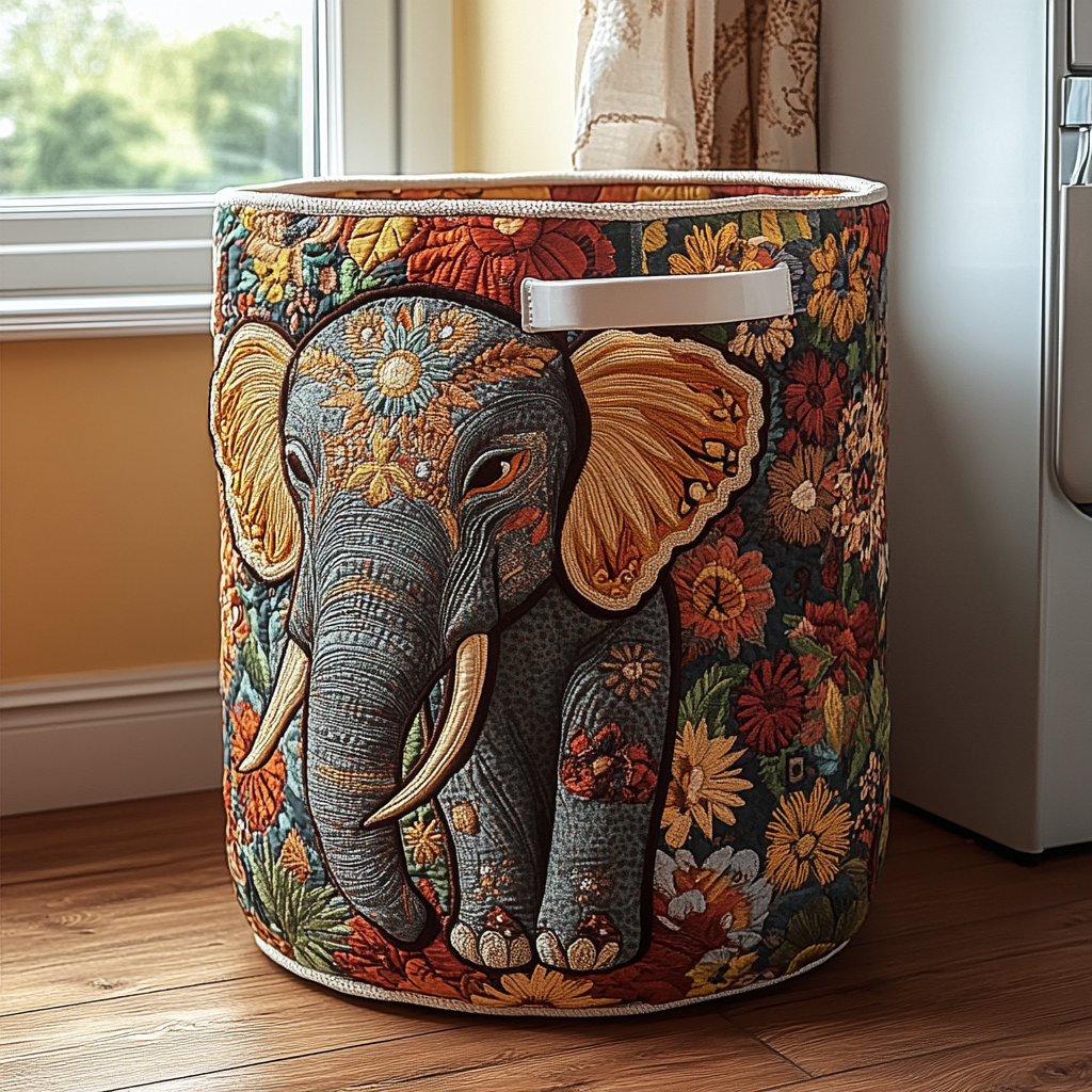 Autumn Elephant Laundry Basket Laundry Gifts, Housewarming Gift Ideas, Mother's Day Gifts