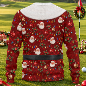 Santa Lace Up Corset Ugly Christmas Sweater, Christmas Golf Gift, Golf Lover Gifts