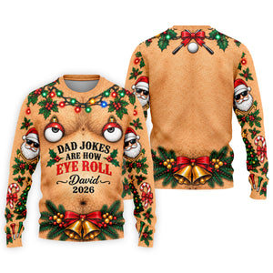 Funny Dad Jokes Eye Roll Christmas Golf Shirt, Golf Gifts For Men, Mens Golf Shirts