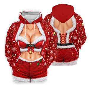 Santa Belt Bikini Abs Christmas Golf Shirt, Golf Gifts For Men, Mens Golf Apparel