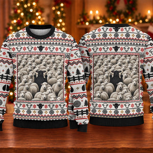 Black Sheep Fair Isle Ugly Christmas Sweater, Funny Christmas Outfit, Christmas Gifts
