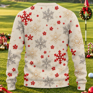 White Ornament Lace Ugly Christmas Sweater, Christmas Gifts, Holiday Party Sweater