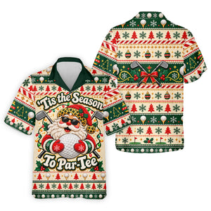 Tis The Season To Par-Tee Christmas Golf Shirt, Mens Golf Polo, Golf Shirts For Men