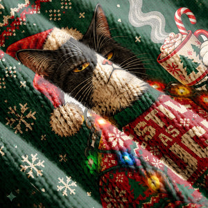 Ugly Christmas Sweater Festive Cat Lights, Ugly Sweater Party, Christmas Golf Gift