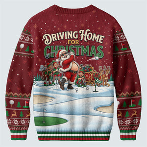 Ugly Christmas Sweater Driving Home For Christmas, Golf Lover Gifts, Funny Xmas Gift