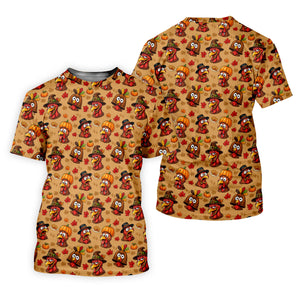 Pumpkingiving Thanksgiving Golf Shirt, Womens Golf Apparel, Womens Golf Clothing