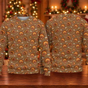 Ugly Christmas Sweater Thanksgiving Fan Turkey, Ugly Sweater Party, Golf Lover Gifts