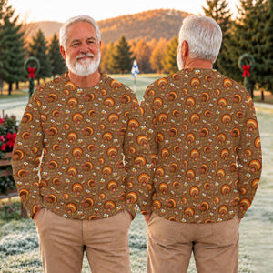 Ugly Christmas Sweater Thanksgiving Fan Turkey, Ugly Sweater Party, Golf Lover Gifts
