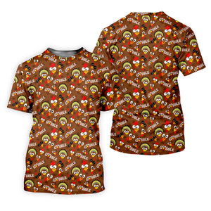 Gobblegiving Thanksgiving Golf Shirt, Womens Golf Apparel, Golf Shirts For Women