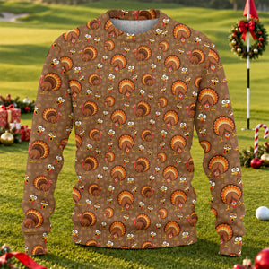 Ugly Christmas Sweater Thanksgiving Fan Turkey, Ugly Sweater Party, Golf Lover Gifts