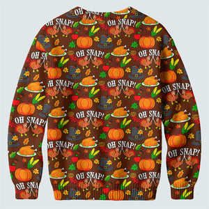 Ugly Christmas Sweater Thanksgiving Oh Snap, Ugly Sweater Party, Christmas Golf Gift