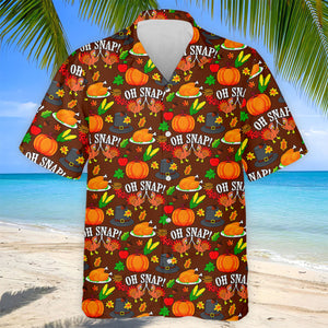 Thanksgiving Oh Snap Pumpkin Golf Shirt, Mens Golf Polo, Mens Holiday Golf Shirts