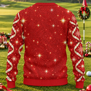 Glitter Santa Bra Fur Trim Ugly Christmas Sweater, Golf Lover Gifts, Funny Xmas Gift