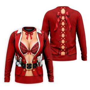 Plaid Bra Santa Suit Christmas Golf Shirt, Golf Gifts For Men, Mens Golf Clothing