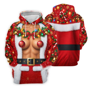 Ornament Pasties Santa Christmas Golf Shirt, Mens Golf Shirts, Funny Mens Golf Shirts