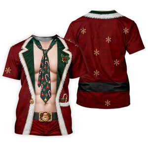 Santa Suit Tie Six Pack Christmas Golf Shirt, Womens Golf Shirts, Womens Golf Apparel