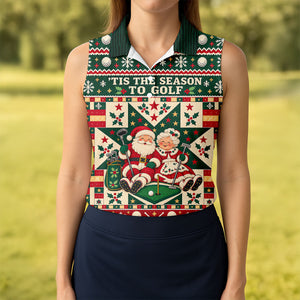 Tis The Season To Golf Christmas Golf Shirt, Womens Golf Shirts, Ladies Golf Apparel