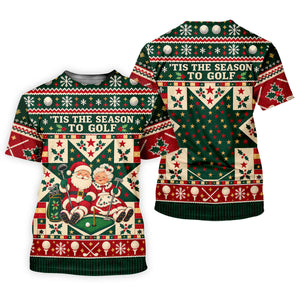 Tis The Season To Golf Christmas Golf Shirt, Womens Golf Shirts, Ladies Golf Apparel