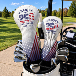 America 250 Anniversary 1776-2026 Flag Golf Head Cover, Golf Gift, Gift For Golfers