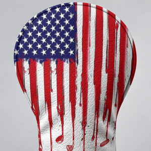 American Flag Dripping Paint Golf Head Cover, 4th Of July Golf Gift, Golf Gift Ideas