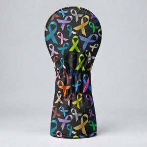 Cancer Sucks In Every Color Bold Ribbons Golf Headcover, Driver Headcover, Golf Gift