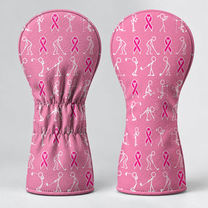 Stick Figure Golfer Breast Cancer Pink Golf Head Cover, Golf Gift Ideas, Gift For Him