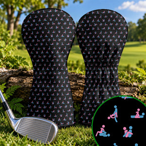 Funny Stick Figure Naughty Position Golf Head Cover, Golf Gifts For Him, Driver Cover