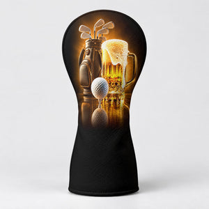 Birdie Bogey Eagle Par Golf And Beer Golf Head Cover, Golf And Beer Gift, Golf Gift