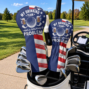 My Drinking Team Has A Golfing Problem Golf Head Cover, Golf Lover Gift, Golfer Gift