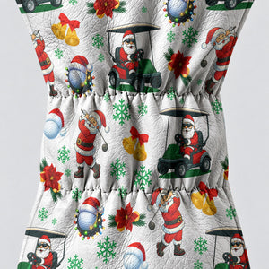 Santa Golf Cart Christmas Pattern Golf Head Cover, Christmas Golf Gift, Driver Cover