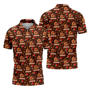 Chiefsgiving Thanksgiving Golf Shirt, Golf Shirts For Men, Funny Mens Golf Shirts