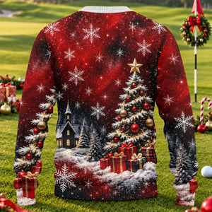 Tuxedo Tree Snowflakes Ugly Christmas Sweater, Funny Xmas Gift, Holiday Party Sweater