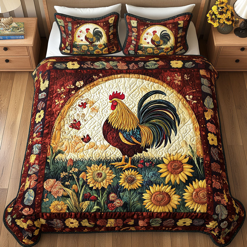 Barnyard Beauty Quilted Bedding Set Quilted Bedspread Thanksgiving Gift