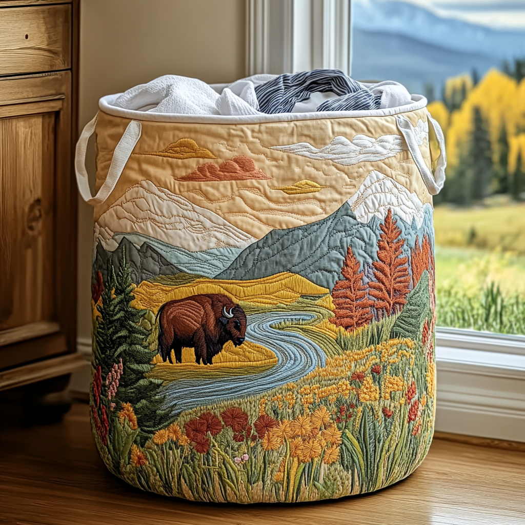 Bison Spirit Laundry Basket Laundry Gifts, Housewarming Gift Ideas, Mother's Day Gifts